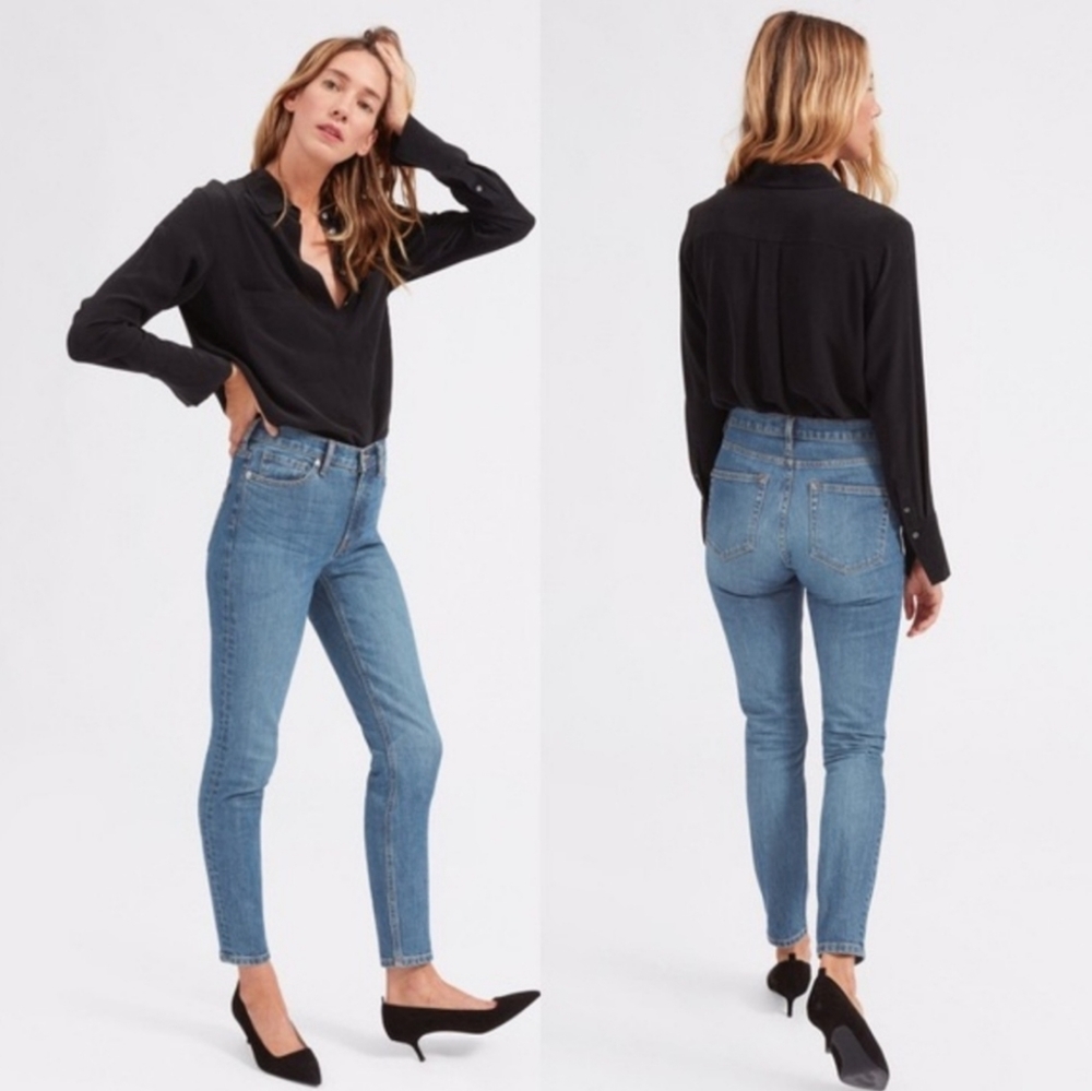 Euc High Rise EVERLANE  cropped skinny jeans Sz 26